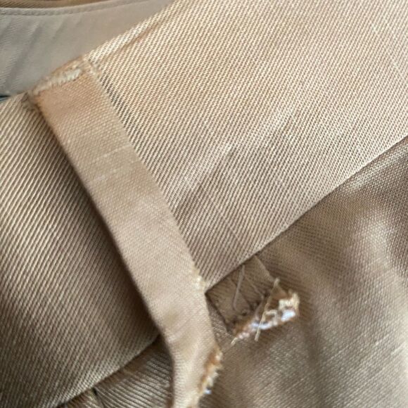 J. Ferrar Gold Linen blend flat front slacks, size 32/34 - Picture 4 of 4